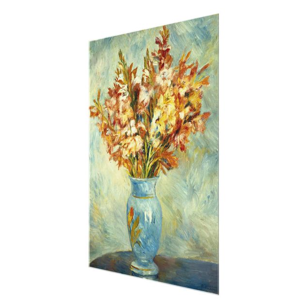 Quadri con fiori Auguste Renoir - Gladioli in un vaso blu