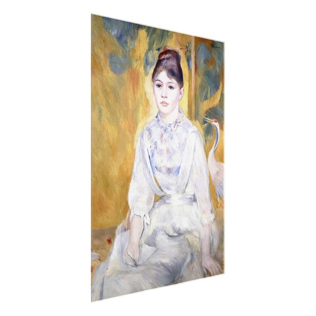 Quadri in vetro riproduzioni Auguste Renoir - Giovane ragazza con cigno