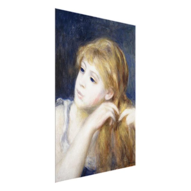 Quadri in vetro riproduzioni Auguste Renoir - Testa di giovane donna
