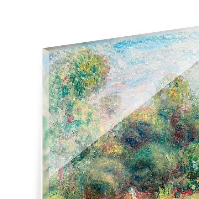 Quadri in vetro con paesaggio Auguste Renoir - Paesaggio a Cagnes