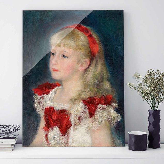Riproduzioni Auguste Renoir - Mademoiselle Grimprel con nastro rosso