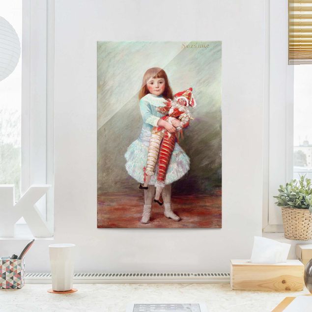 Riproduzioni quadri famosi Auguste Renoir - Suzanne con marionetta Arlecchino