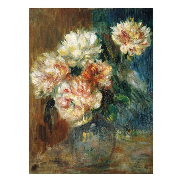 Quadri in vetro con fiori Auguste Renoir - Vaso di peonie