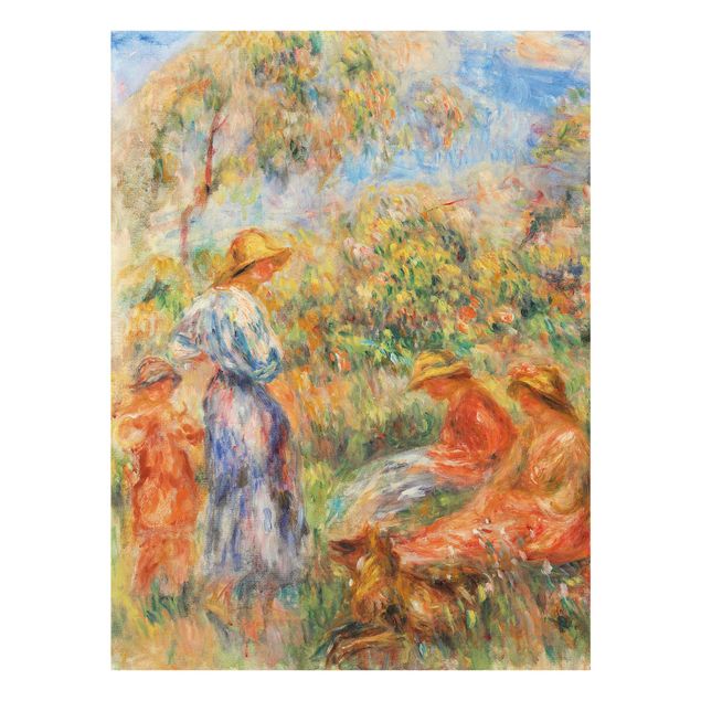 Quadro moderno Auguste Renoir - Tre donne e un bambino in un paesaggio