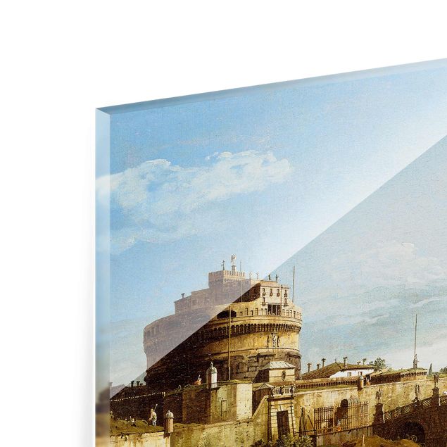 Quadri moderni   Bernardo Bellotto - Veduta di Roma sulle rive del Tevere