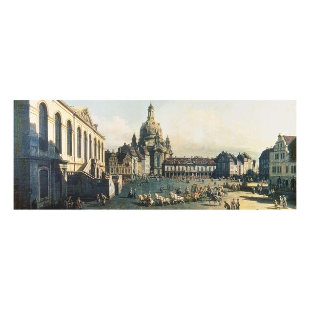 Stile artistico Bernardo Bellotto - La nuova piazza del mercato di Dresda dal Jüdenhof