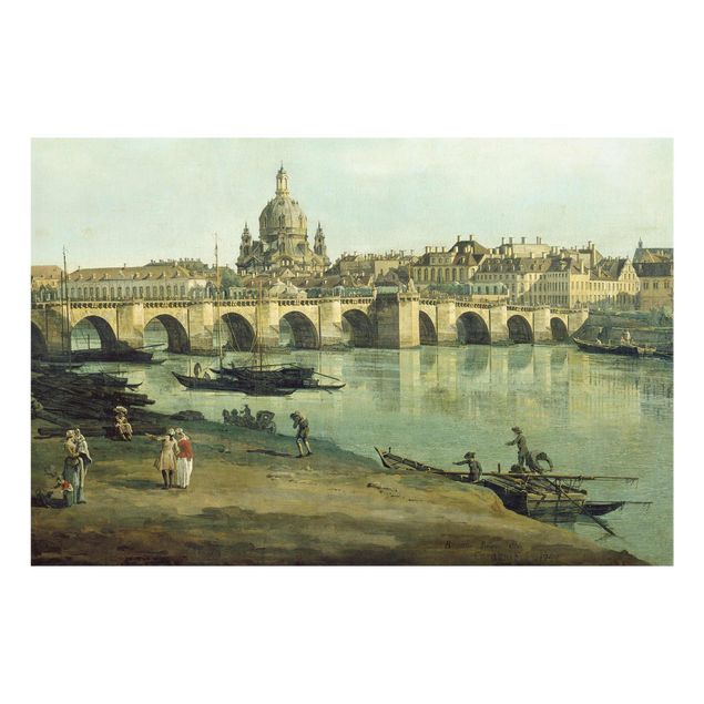 Correnti artistiche Bernardo Bellotto - Vista di Dresda dalla riva destra dell'Elba con il ponte di Augusto