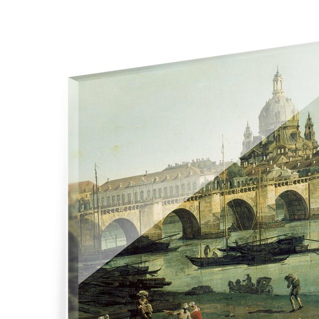 Quadri moderni   Bernardo Bellotto - Vista di Dresda dalla riva destra dell'Elba con il ponte di Augusto