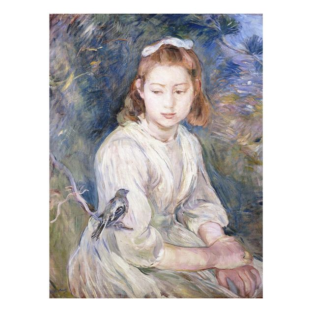 Riproduzioni quadri famosi Berthe Morisot - Giovane ragazza con uccello