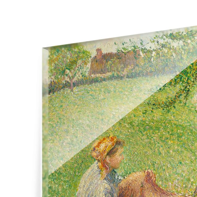 Quadri in vetro riproduzioni Camille Pissarro - Il pascolo delle oche