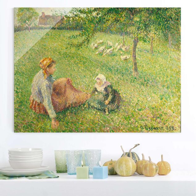 Quadri Impressionismo Camille Pissarro - Il pascolo delle oche