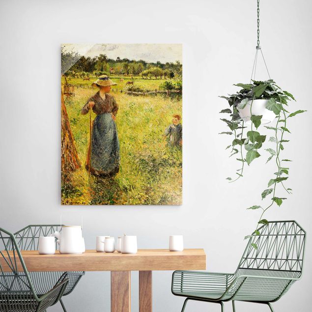 Quadro puntinismo Camille Pissarro - Il fienaio