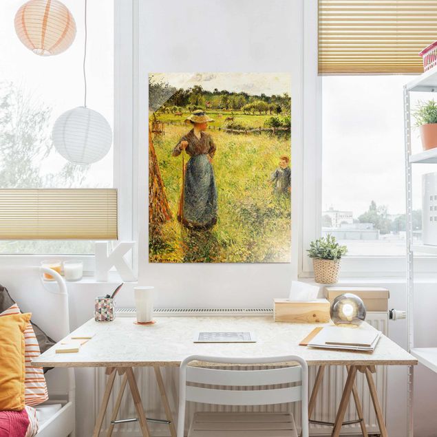 Quadro post impressionista Camille Pissarro - Il fienaio