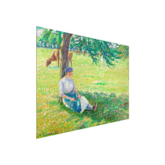 Quadro romanticismo Camille Pissarro - Cowgirl, Eragny