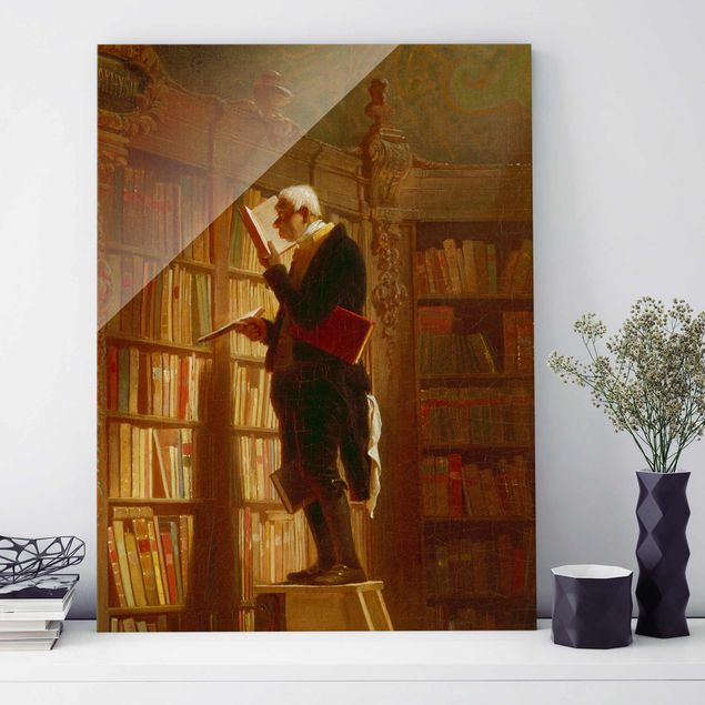 Quadri Romanticismo Carl Spitzweg - Il topo di biblioteca (dettaglio)