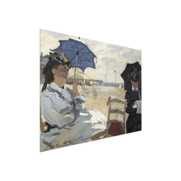 Quadri in vetro con spiaggia Claude Monet - Sulla spiaggia di Trouville