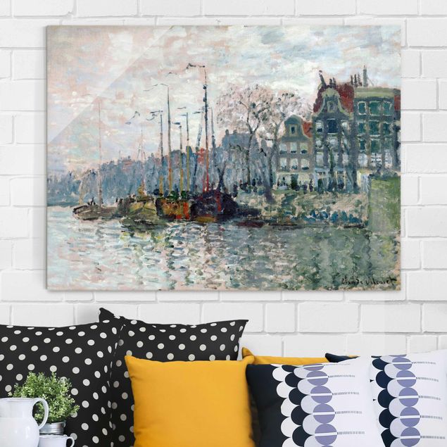 Riproduzioni Claude Monet - Veduta di Prins Hendrikkade e Kromme Waal ad Amsterdam