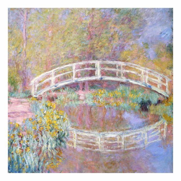 Quadri in vetro con fiori Claude Monet - Ponte del giardino di Monet