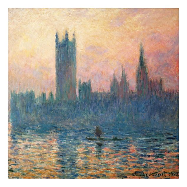 Quadri impressionisti Claude Monet - Tramonto a Londra