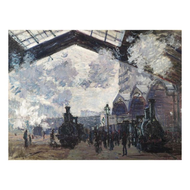 Quadri in vetro con architettura e skylines Claude Monet - Gare Saint Lazare