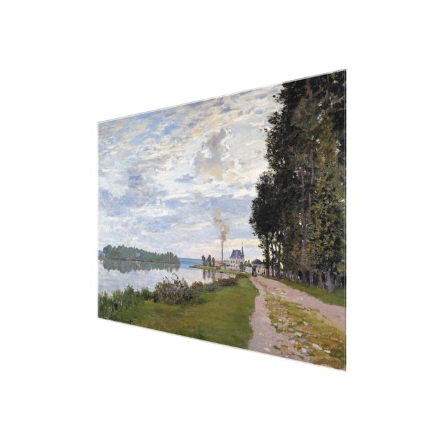 Quadri in vetro con paesaggio Claude Monet - Il lungomare di Argenteuil