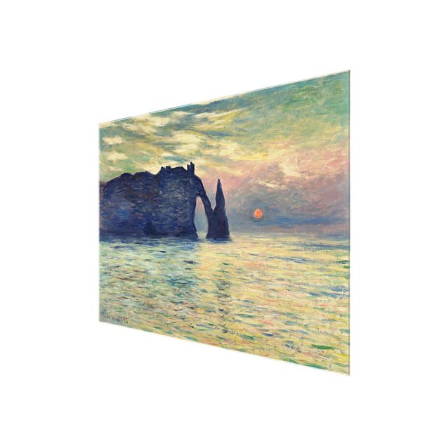 Correnti artistiche Claude Monet - La scogliera, Étretat, tramonto