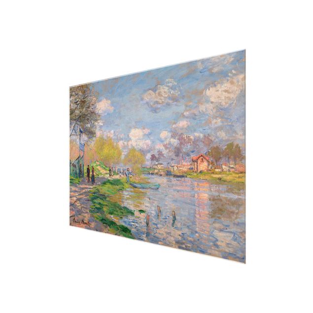 Quadri in vetro con paesaggio Claude Monet - Primavera sulla Senna