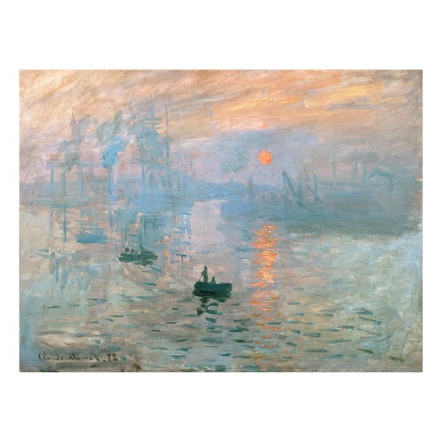 Quadri in vetro riproduzioni Claude Monet - Impressione (alba)