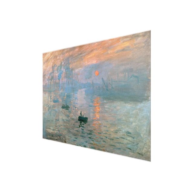 Quadri in vetro con paesaggio Claude Monet - Impressione (alba)