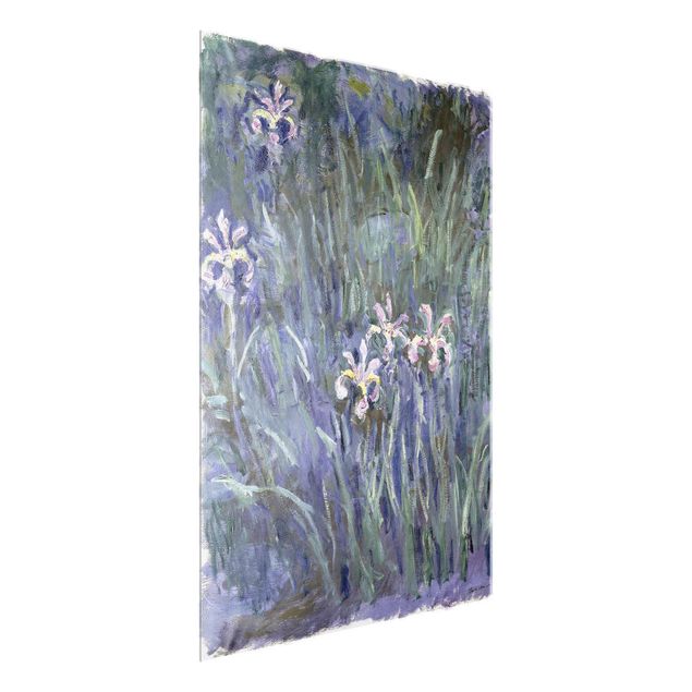 Quadri in vetro con fiori Claude Monet - Iris
