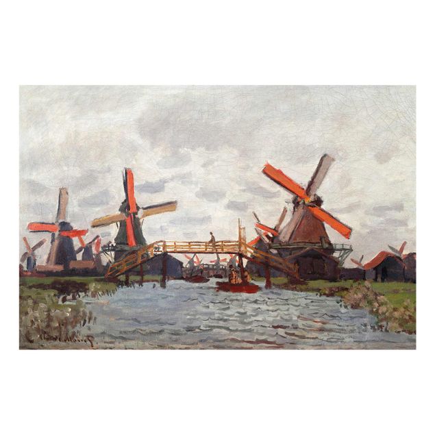 Quadro città Claude Monet - Mulini a vento a Westzijderveld, vicino a Zaandam
