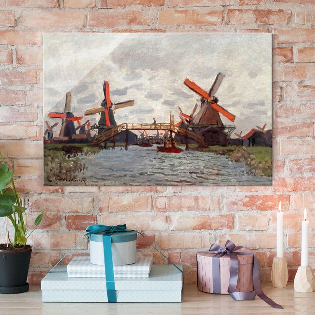 Stampe quadri famosi Claude Monet - Mulini a vento a Westzijderveld, vicino a Zaandam