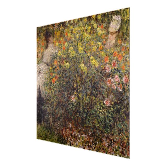 Quadro floreale Claude Monet - Due signore nel giardino fiorito