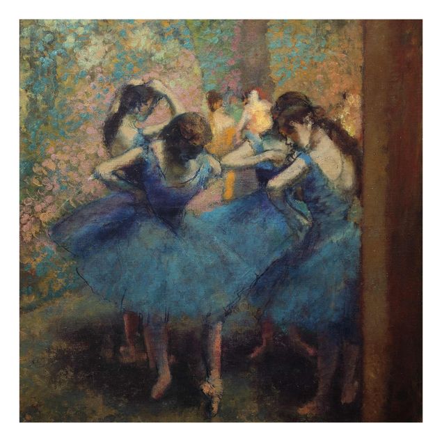 Quadri in vetro riproduzioni Edgar Degas - Ballerine blu