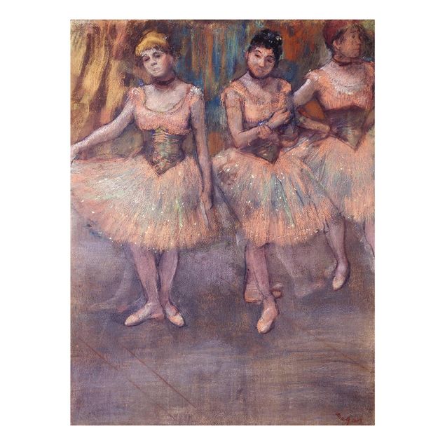 Quadri in vetro riproduzioni Edgar Degas - Tre ballerine prima dell'esercizio fisico