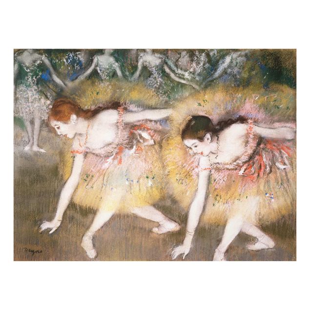 Quadri in vetro riproduzioni Edgar Degas - Danzatrici che si chinano
