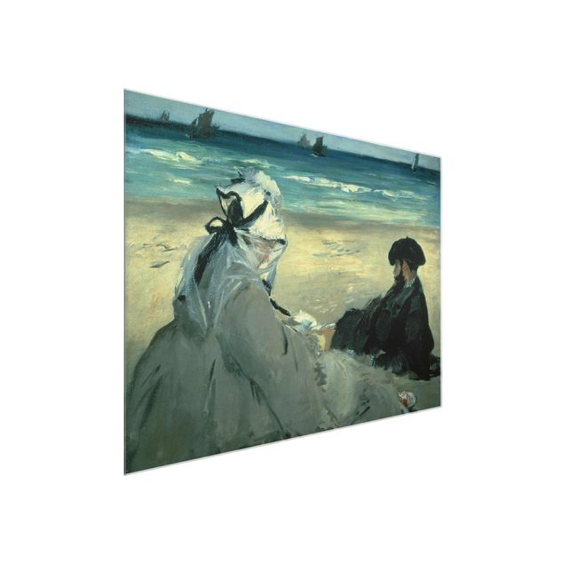 Quadri in vetro riproduzioni Edouard Manet - Sulla spiaggia
