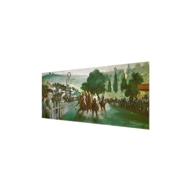 Quadri in vetro con animali Edouard Manet - Gare a Longchamp