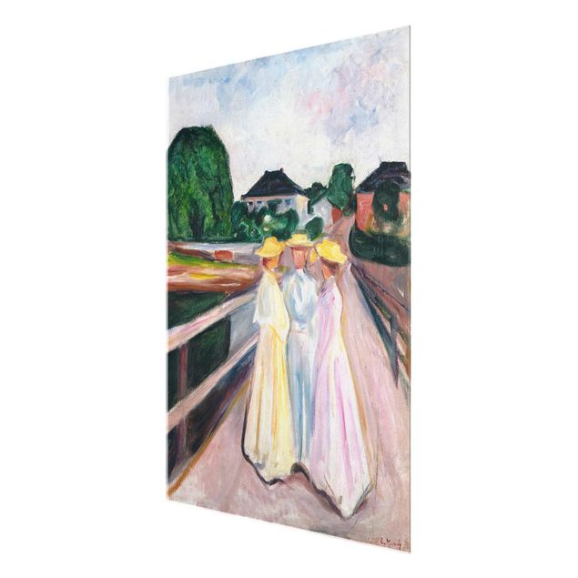 Quadri moderni per arredamento Edvard Munch - Tre ragazze sul ponte