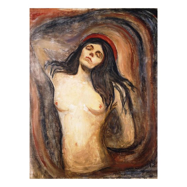Quadri in vetro di nudo Edvard Munch - Madonna
