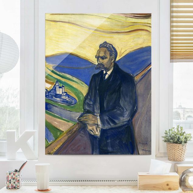 Post impressionismo quadri Edvard Munch - Ritratto di Friedrich Nietzsche