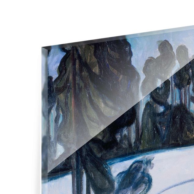 Quadri in vetro con paesaggio Edvard Munch - Notte stellata