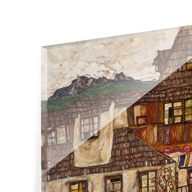 Quadri stampe Egon Schiele - Casa con biancheria ad asciugare