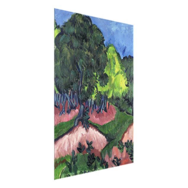 Quadro alberi Ernst Ludwig Kirchner - Paesaggio con castagno