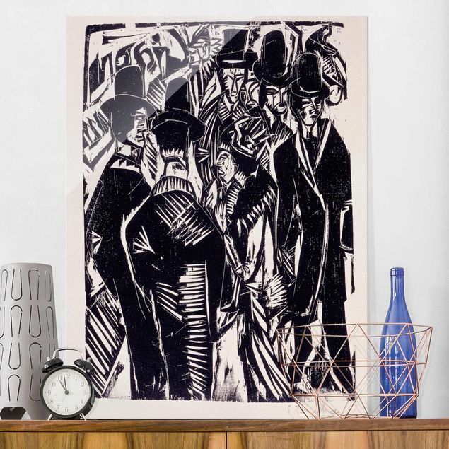 Stampe quadri famosi Ernst Ludwig Kirchner - Scena di strada: Davanti a una vetrina
