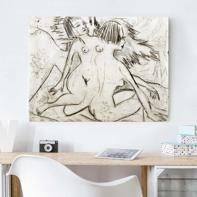 Stampe quadri famosi Ernst Ludwig Kirchner - Due giovani nudi