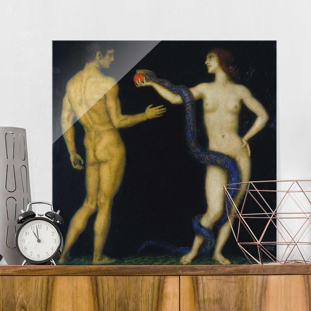 Riproduzioni quadri famosi Franz von Stuck - Adamo ed Eva