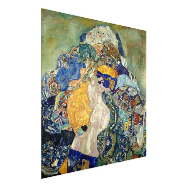 Quadri in vetro riproduzioni Gustav Klimt - Bambino (culla)