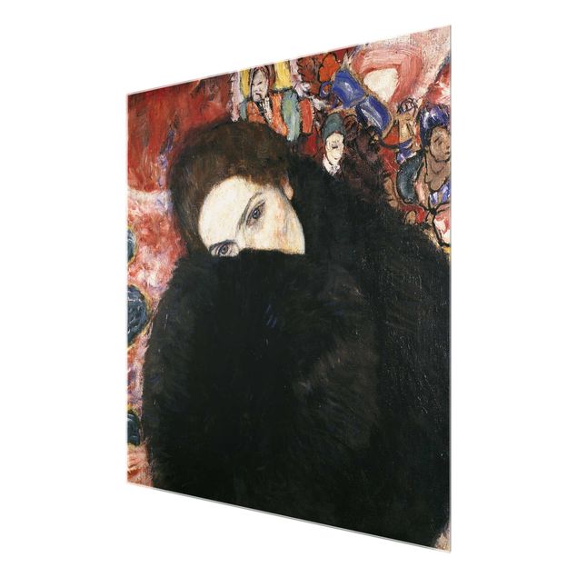 Riproduzione quadri famosi Gustav Klimt - Signora con la muffola