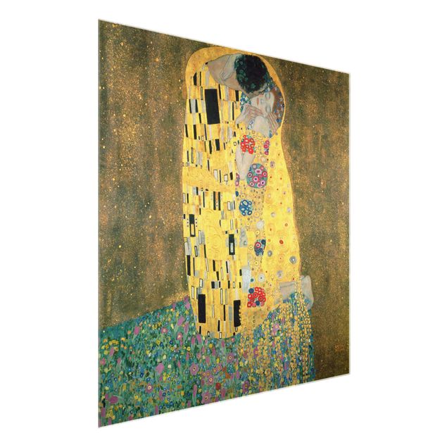 Quadri in vetro di nudo Gustav Klimt - Il bacio
